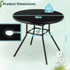 86 cm Patio Dining Table with 3.5 cm Umbrella Hole