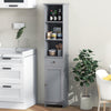 Tall Bathroom Cabinet with Adjustable Shelves-Grey