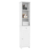 Tall Bathroom Cabinet with Adjustable Shelves-White