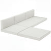 Outsunny 7-Piece Patio Furniture Cushions, Outdoor Loveseat Cushion with Removable Covers for Rattan Furniture, 60x60 cm, Cream