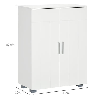 kleankin Modern Bathroom Floor Cabinet in White