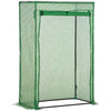 Outsunny 100 x 50 x 150cm Tomato Greenhouse Steel Frame PE Cover with Roll-up Door Outdoor for Backyard, Balcony, Garden, Green