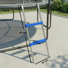 SPORTNOW Trampoline Ladder, 2-Steps with Horizontal Wide Steps, Universal Hook, Galvanised Steel Frame, 150kg Load Capacity
