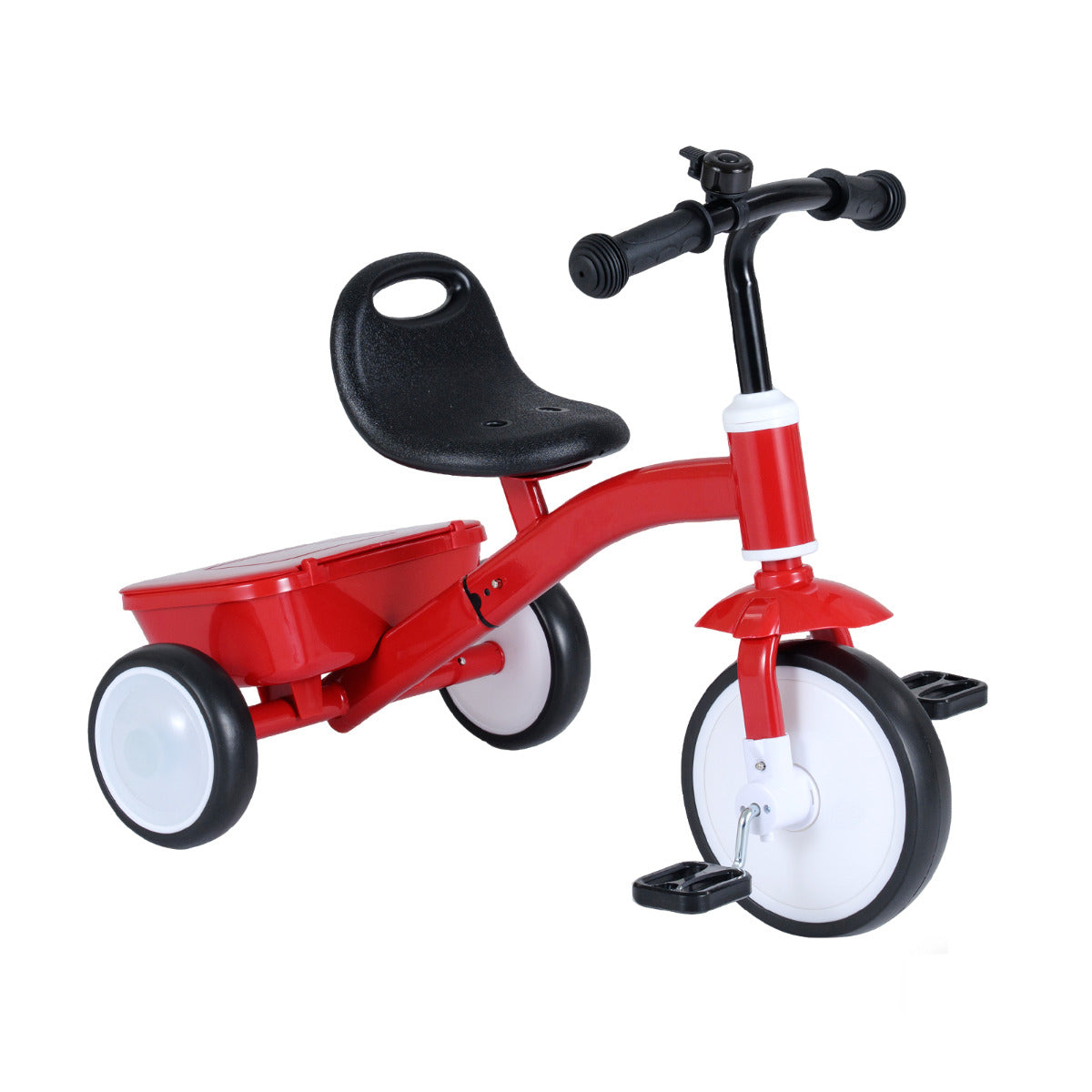 The ride on toy with plain wheels shown from a side angle against a white background