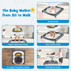 Toddler Activity Center Push Walker with 3 Adjustable Heights-Grey