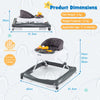 Toddler Activity Center Push Walker with 3 Adjustable Heights-Grey