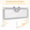 Toddler Bedrail with 24-Level Height Adjustment-Grey