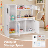 Toddler Pretend Kitchen Toy Set with Stoves and Oven-White