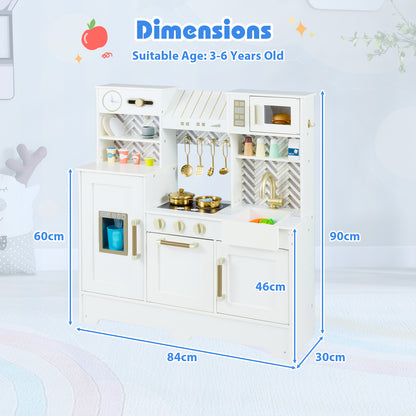 Toy Kitchen Playset in White