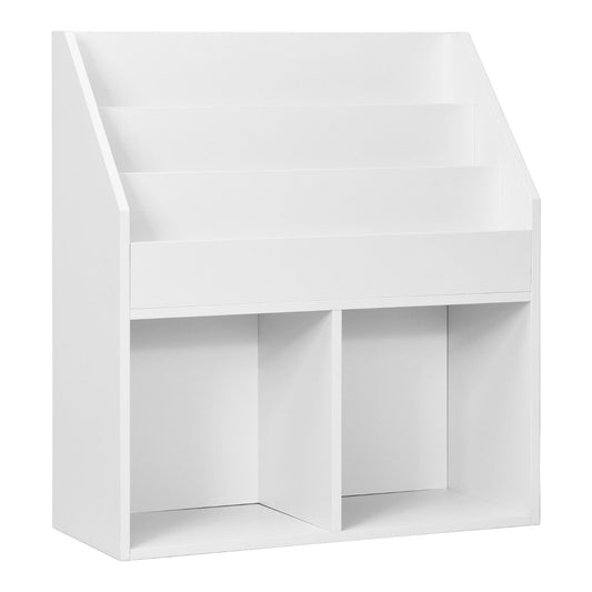 Toy Storage Cabinet Organizer with open shelves for classroom and home in white