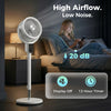 HOMCOM 20 dB Silent Standing Fan for Bedroom, 42
