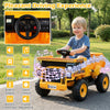 4-Wheeler Construction Electric Vehicle with Dump Bed and Remote Control-Yellow & Black