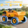 4-Wheeler Construction Electric Vehicle with Dump Bed and Remote Control-Yellow & Black