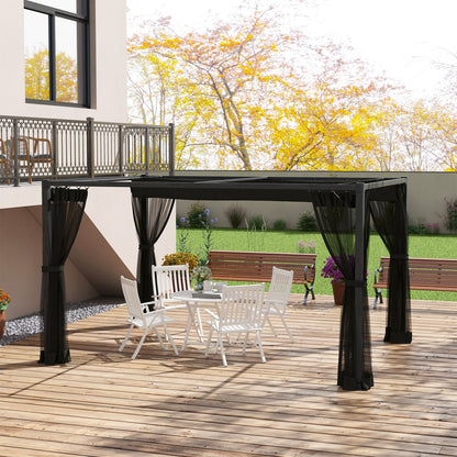 Outsunny Aluminium Frame Pergola in Dark Grey