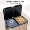 Trash Can with Deodorizer Compartments and Soft Close Lids-Golden