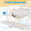Tri-Fold Folding Exercise Mat with PU Leather Cover-Grey