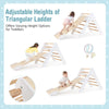 5-in-1 Triangle Climbing Toys with Arch Ramp for 1+ Years Old-White