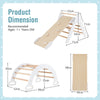 5-in-1 Triangle Climbing Toys with Arch Ramp for 1+ Years Old-White