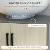 kleankin Bathroom Furniture Set with Doors, Tall Bathroom Cabinet with Adjustable Shelves, Under Sink Cabinet, Grey