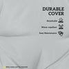 Outsunny Set of 4 Garden Seat Cushion with Ties, 42 x 42cm Replacement Dining Chair Seat Pad, Light Grey