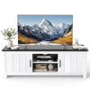 TV Stand with 2 Doors and Storage Shelves for TVs up to 65 Inches-Black & White