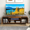 TV Stand for TVs up to 70 Inches with Power Outlet and 2 Cable Holes-Rustic Brown