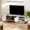 HOMCOM Marble Effect TV Unit, TV Stand Cabinet for up to 70