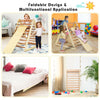 Wooden Climbing Ladder with Ramp for Kindergarten or Home-Natural