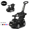 3 in 1 Ride on Push Car Stroller Sliding Walking Car-Black