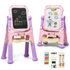 Kid's Double Sided Boards Easel Magnetic Painting Art-Pink