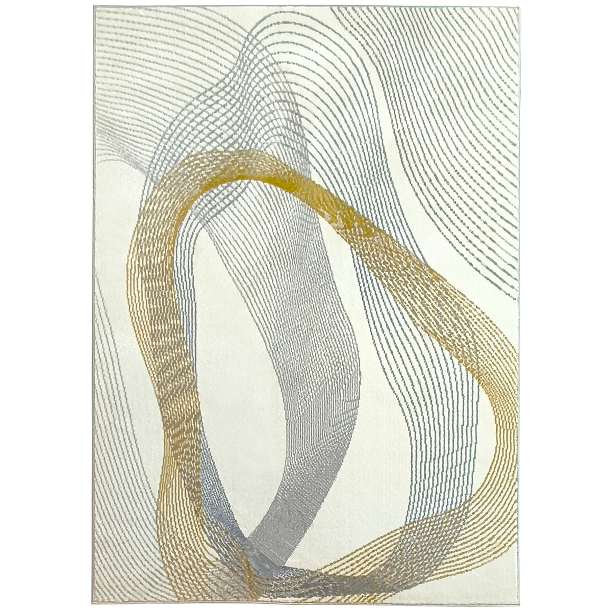 HOMCOM Modern Area Rug in Cream White