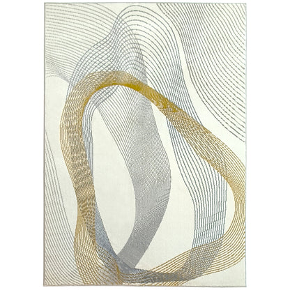 HOMCOM Modern Area Rug in Cream White