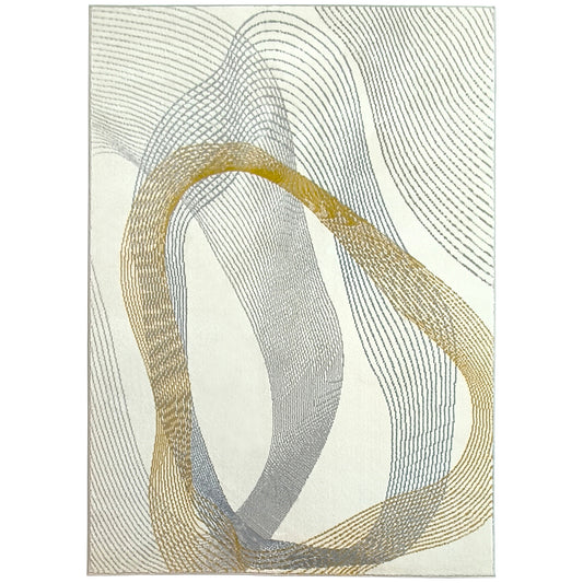 HOMCOM Modern Area Rug in Cream White