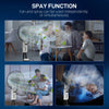 HOMCOM Spray Misting Fan, Floor Fan with Water Mist Spray, 70Â° Oscillation, Tilt Head, 3 Speeds, 2.8L Water Tank, White