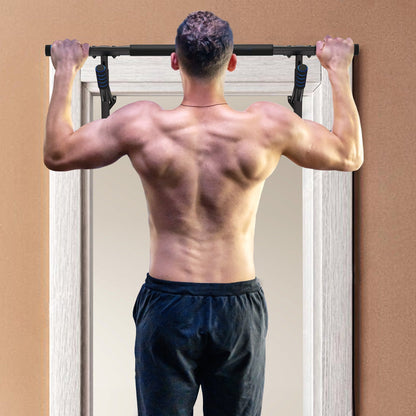 قضيب سحب علوي سبورت ناو، قضيب سحب سفلي لا يتطلب حفر، حامل تمارين الضغط مع أحزمة مقاومة، مقابض مبطنة لتمارين صالة الألعاب الرياضية المنزلية، أزرق