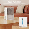HOMCOM Desk Fan with Humidifier and RGB Light Portable Table Fan with 550ml Water Tank White