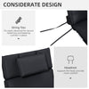 Outsunny Garden Sun Lounger Cushion Replacement Soft Sunbed Reclining Chair Relaxer Pad with Pillow, Cushion ONLY - Black