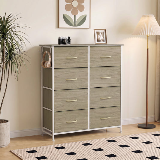 HOMCOM Chest of Drawers in a Natural Wood Finish