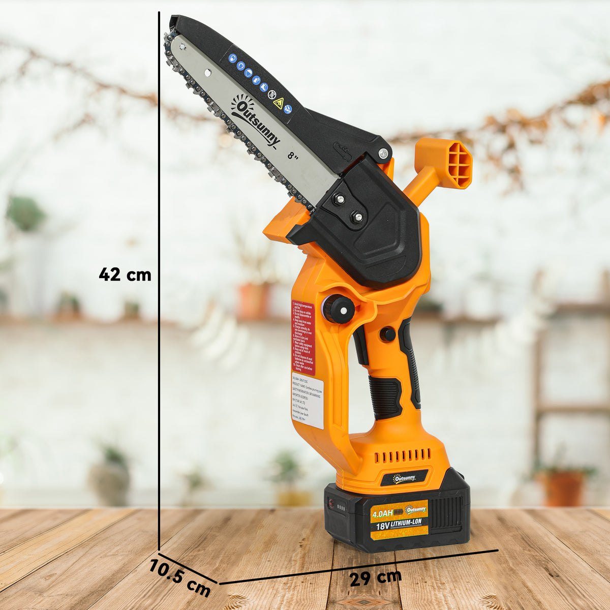 Outsunny Mini Pruning Saw Cordless in Orange