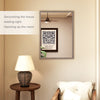 HOMCOM Wall Bathroom Mirror, 50 x 70 cm Wall-Mounted Mirror for Living Room, Bedroom, Hallway, Grey