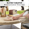 Outsunny Five-Piece Rattan Garden Set, with Two-Tier Table - Grey