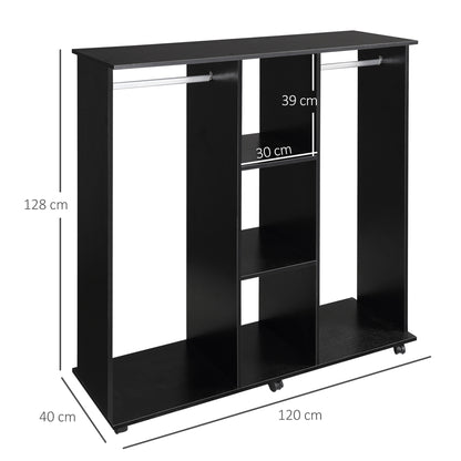 HOMCOM Open Wardrobe in Black