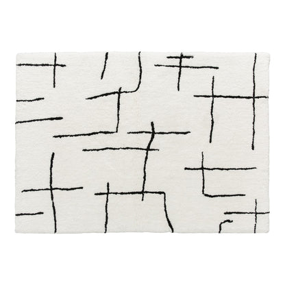 HOMCOM Modern Fluffy Area Rug in Cream