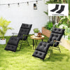 Outsunny Set of Two 190 x 56cm Sun Lounger Cushions - Black