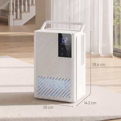 HOMCOM 400mL/Day Small Dehumidifier in White