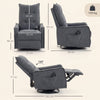 HOMCOM Recliner Armchair, Chenille Recliner Chair with Massage and Heat, 360Â° Swivel Rocking Manual Recliner, Dark Grey