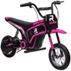 HOMCOM 24V Electric Motorbike with Twist Grip Throttle, Music, Horn, 12