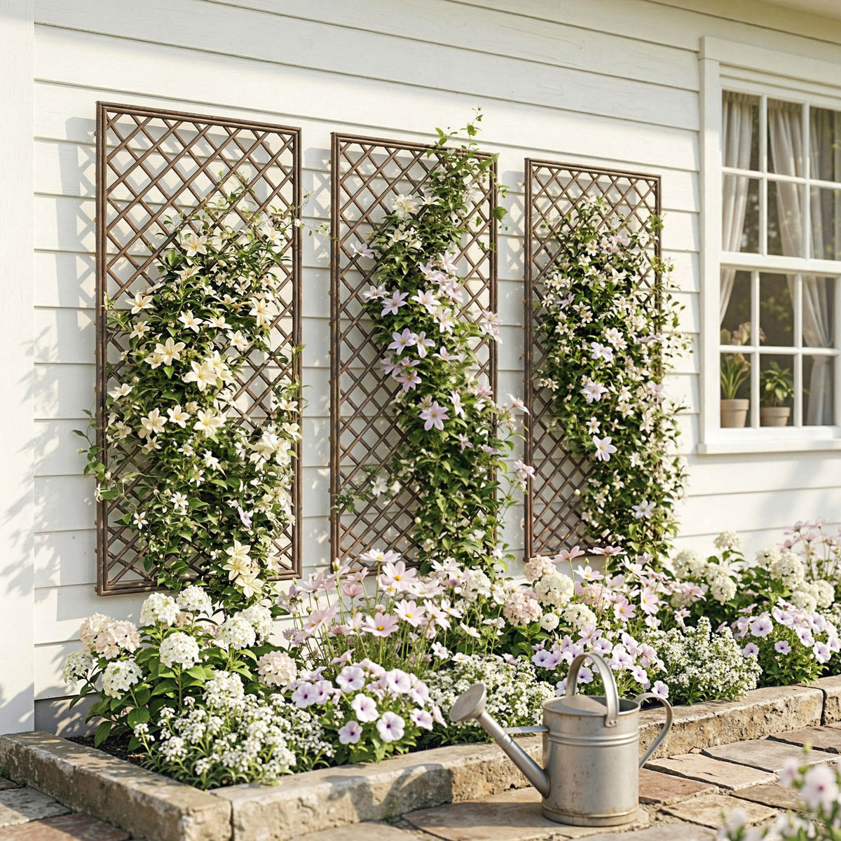 Outsunny Garden Trellis in a Natural Wood Finish