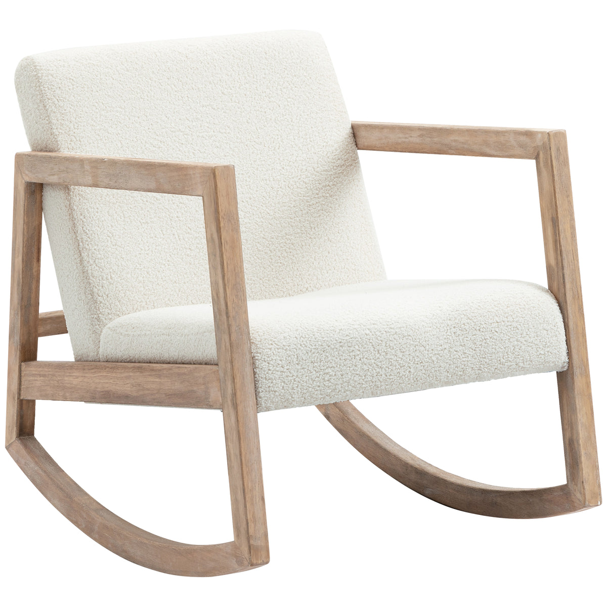 HOMCOM Rocking Chair in Cream White