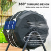 Outsunny 160L 360 Rotating Dual Chamber Composter - Blue